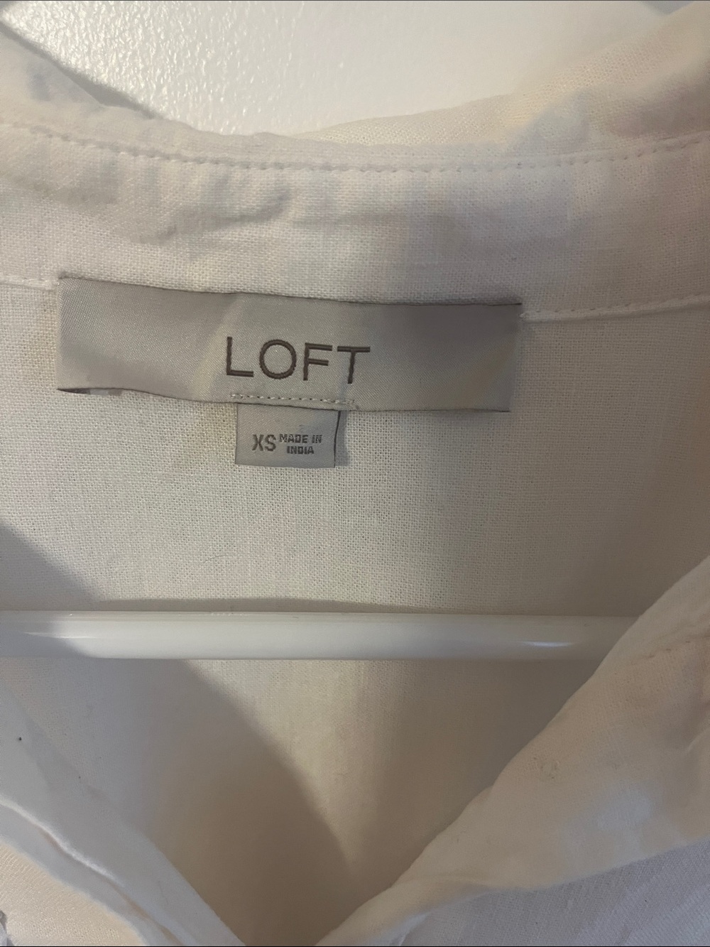 LOFT Cream Button-Front Drawstring Shirt Jacket - Picture 2 of 5